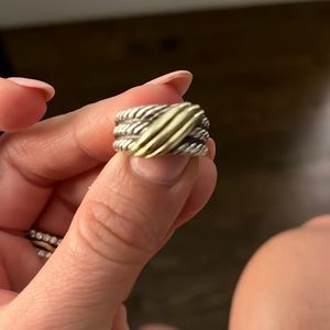 David yurman cable two toned stacked ring